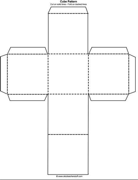 Printable Cube Pattern Or Template Würfel Basteln Lapbook Vorlagen