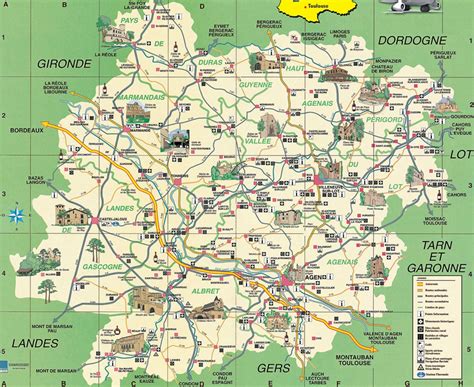 Ici, on aime prendre le temps. Carte du Tourisme en Lot-et-Garonne - Atlas des paysages ...