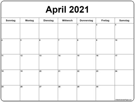 Der monat startet am 1. April 2020 kalender | kalender 2020