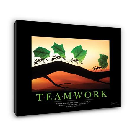 teamwork ants motivational poster photographic print