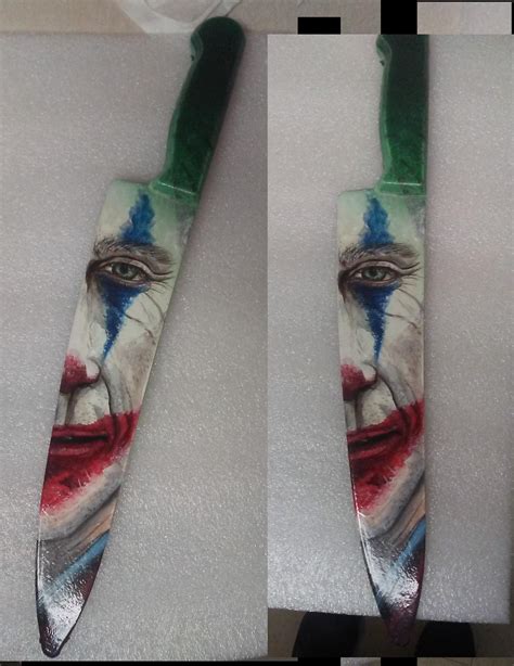 Painted Joker Knife Painting