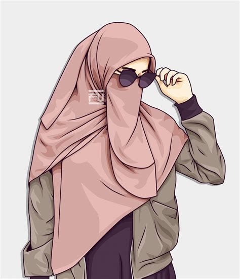 Vector Hijab Niqab By Ahmadfu22 Hijab Cartoon Girl Cartoon Hijab Drawing