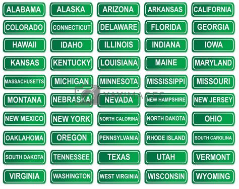 Royalty Free Image Set Of American State Signs By Speedfighter