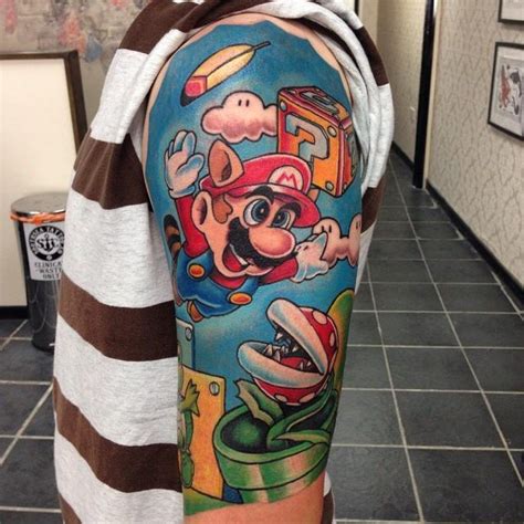70 Tatuagens Do Super Mario Bros Criativas Mario Tattoo Super Mario