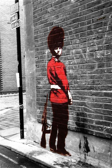 Banksy posted a video to his instagram account to confirm the move was intentional and demonstrate how he built a shredding device into the large golden frame. Banksy Art Poster Queen's Guard A2 SIZE | eBay