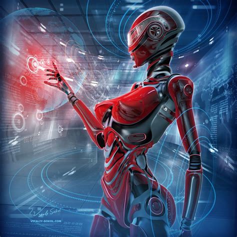Cyberatonica Red Online By Vitaly On Deviantart Female Cyborg Cyborg