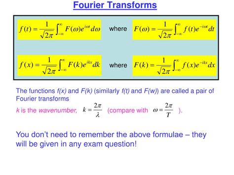 Ppt Lecture 9 Fourier Transforms Powerpoint Presentation Free