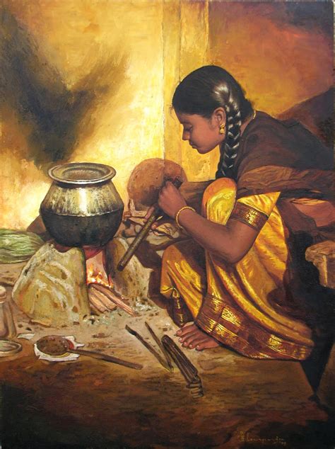 S Elayaraja Oil Painting On Canvas Painting Of Girl India Painting Realistic Paintings
