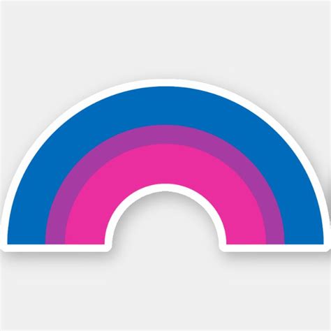 Bisexual Pride Flag Rainbow Sticker Zazzle