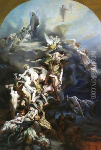 Heaven And Hell Oil Painting Reproduction By Octave