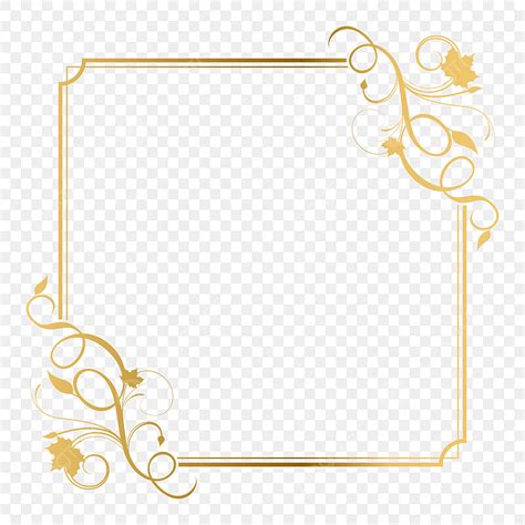 Elegante Marco Dorado Ornamento Ilustraci N Vectorial Png Dibujos