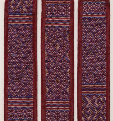 Motifs From Sulawesi On A Silk Band Made By Marijke Van Epen Tablet