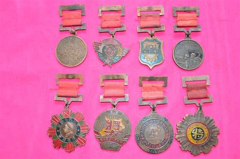 8pc Different China Chinese Military Army War Officer Award Hero