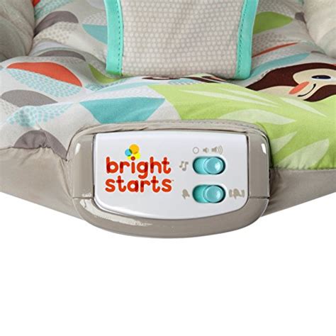 Bright Starts Happy Safari Vibrating Baby Bouncer Seat With 3 Point