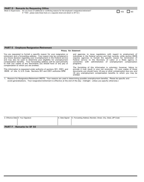 Sf 52 Form Request For Personnel Action Sf Forms