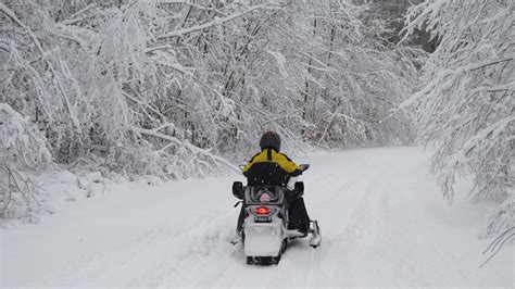 Snowmobiling In Cadillac Michigan