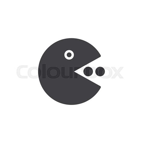 Pac Man Eating Balls Vector Icon Stock Vector Colourbox