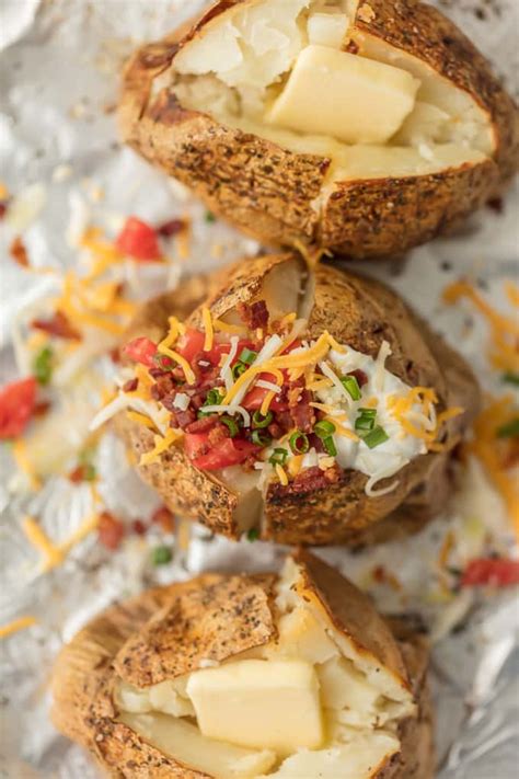 The traditional way to bake potatoes wrapped in foil is on the oven rack at 425 f. How to Cook a Baked Potato - PERFECT Baked Potato Recipe