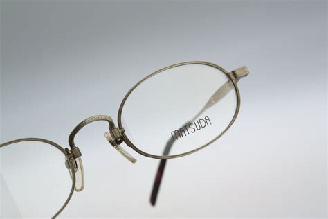 matsuda 10111 as vintage 90s antique silver small oval etsy vintage eyeglasses frames