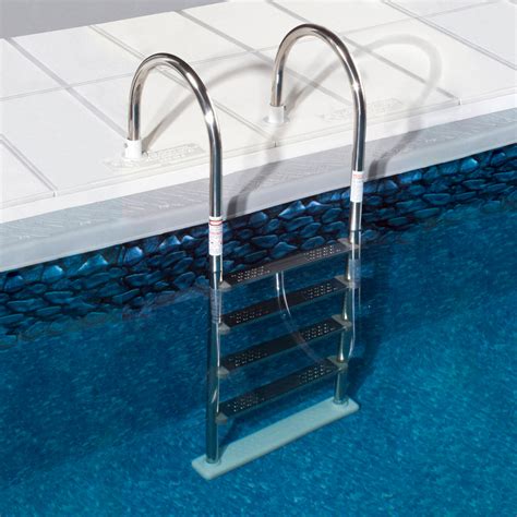 Premium Stainless Steel In Pool Ladder For Above Ground Pools Blue
