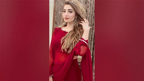 Nawal Saeed Latest Tik Tok Video 2023 Lovely In Red Sari ️ ️