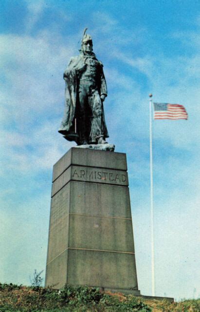 Postcard Statue Of Major George Armistead Fort Mchenry Baltimore