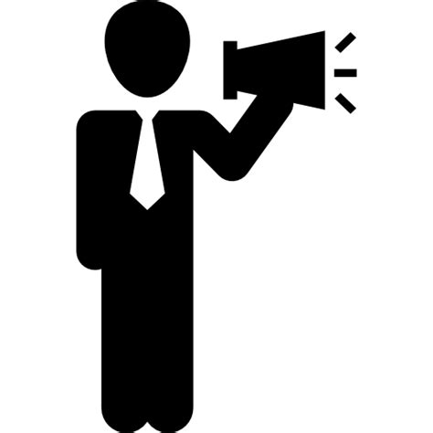 Man Talking By A Speaker Free People Icons