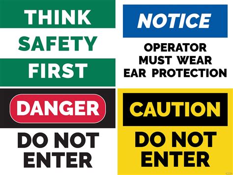 Free Printable Safety Signs Template Printable Templates