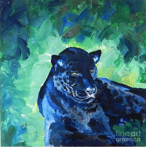 Black Jaguar Painting By Jolanta Shiloni Fine Art America