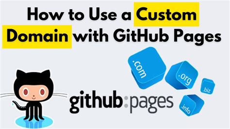 How To Use A Custom Domain With Github Pages Youtube