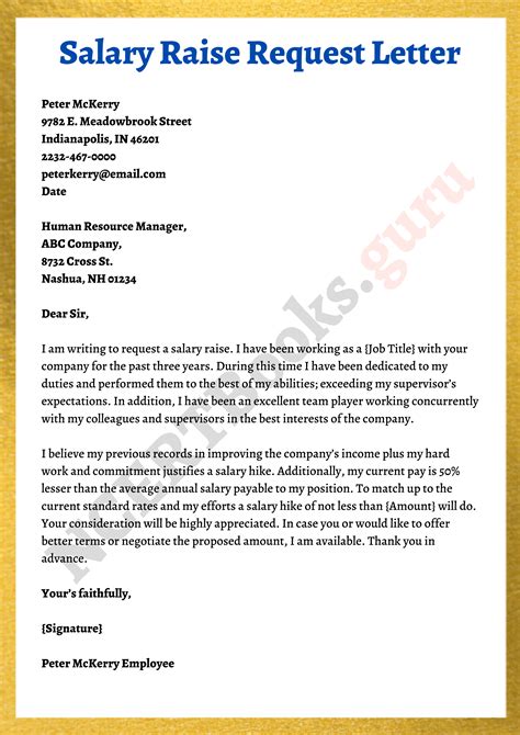 Request Letter For Staff Salary Increment My Bios