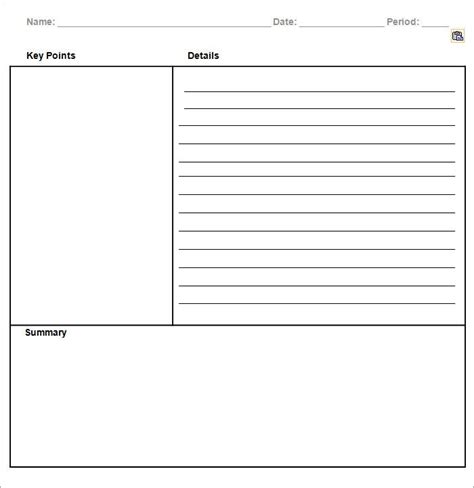Cornell Notes Template 51 Free Word Pdf Format Download Free