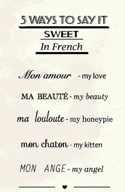 Five Ways To Say My Love In French French Quotes Words How To Speak French