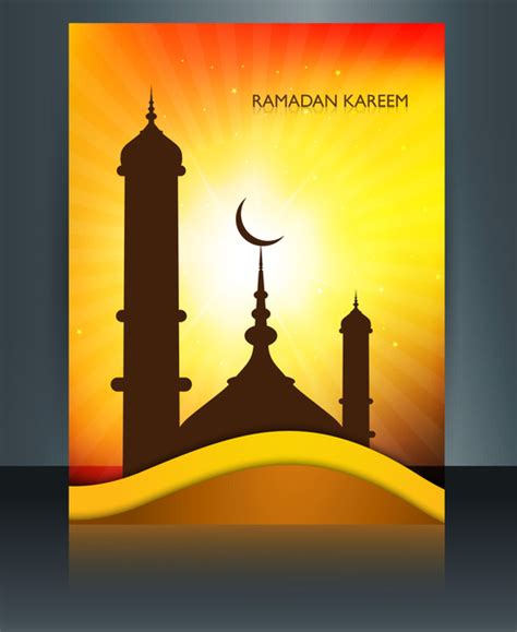 Arabic Islamic Calligraphy Beautiful Text Ramadan Kareem Brochure