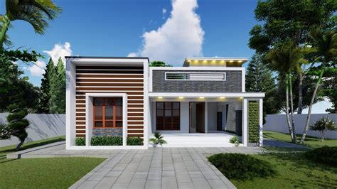 900 Square Feet Single Single Story Home Design With Two Bedroom