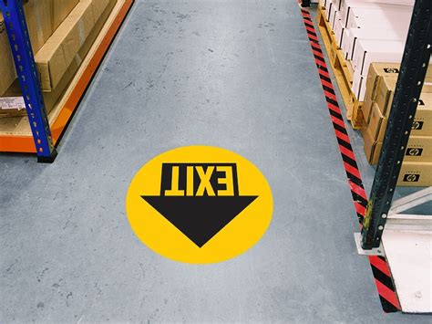 Exit Arrow Floor Graphic Marker Free Delivery