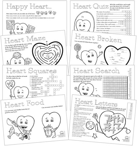 13 Heart Health Worksheets