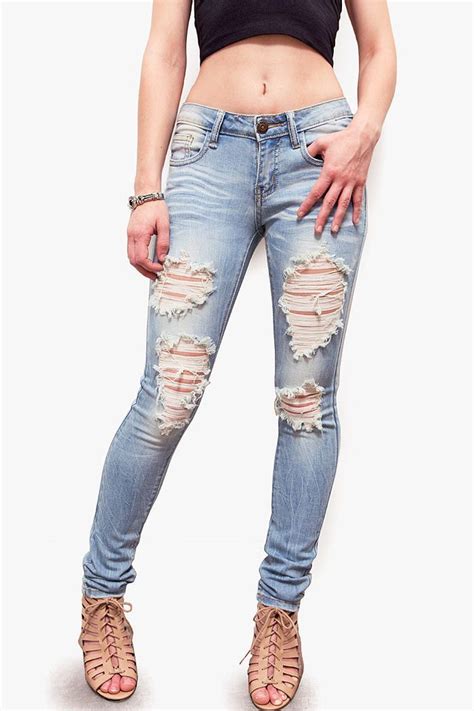 Kimmy Distressed Low Rise Jeans White Ripped Skinny Jeans White Distressed Jeans Low Rise