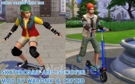 Download Skateboard And Scooter Mod Public While Time For The Sims 4
