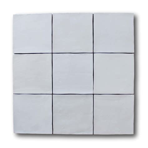 Mestizaje Zellige 5 X 5 Ceramic Tiles White Matte Rocky Point Tile