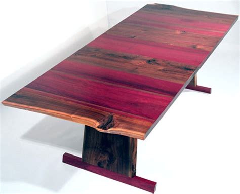 Walnut And Purple Heart Wood Purple Heart Wood Walnut Dining Table