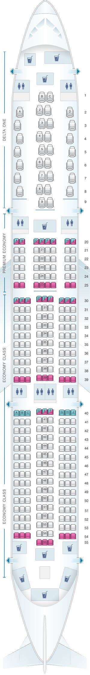 Seat Map Lufthansa Airbus A350 900 Config2 China Eastern Airlines D25