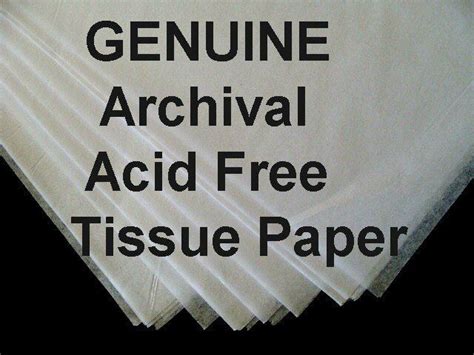 25 Sheets Acid Free White Tissue Paper Unbuffered Lg 20 X 30 Free