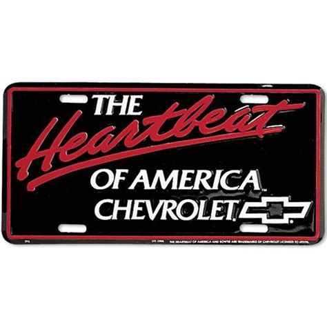 Heartbeat Of America Chevrolet License Plate Corvette Store Online