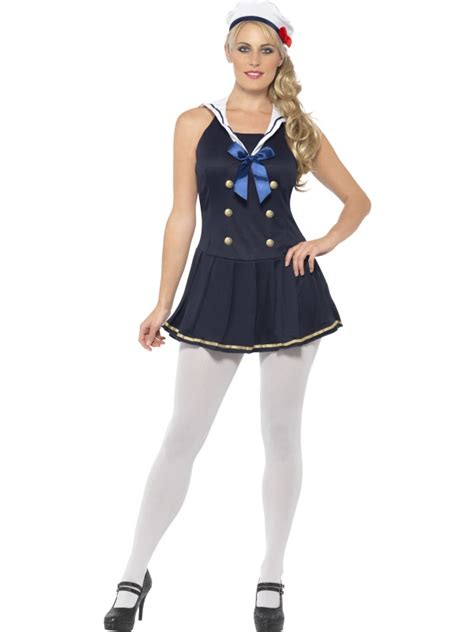 Adult Sexy Navy Sailor Girl Uniform Ladies Fancy Dress Hen Party