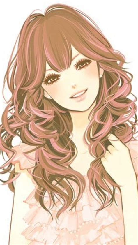 Curly Hair Anime Girl Anime Pinterest Hair Anime