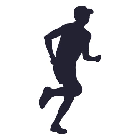 Man Running With Hat Silhouette Transparent Png And Svg Vector File