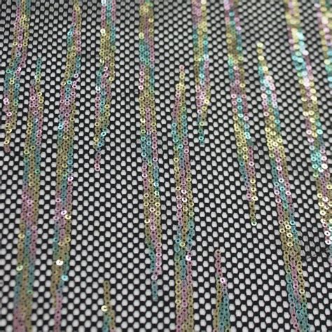 Flair Stretch Mesh Sequin Blue Moon Fabrics