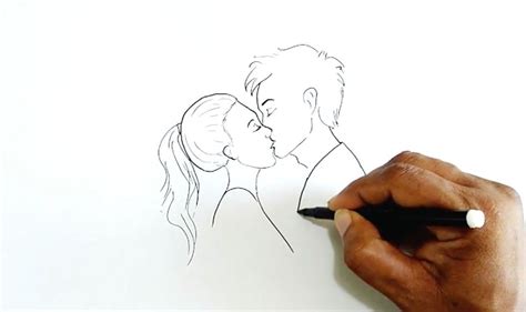 How To Draw A Kiss Kissing Drawing Couples Kissing Drawing Drawings