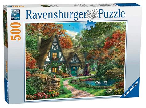 Ravensburger 500 Piece Cottage In Autumn Jigsaws 500 750 The